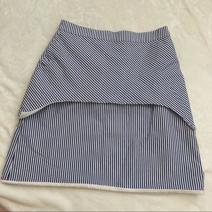 Blue&White Pinstriped Skirt
